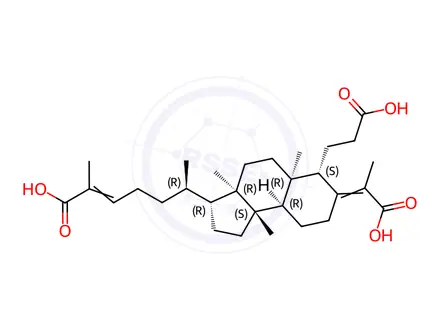Chemical structure of 3,4-Secocucurbita-4,24-diene-3,26,29-trioic acid