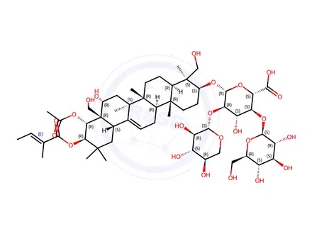 Chemical structure of Escin IIa