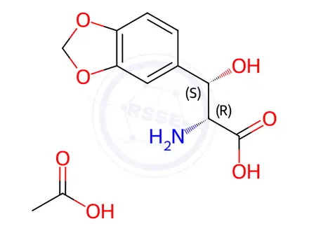 Chemical structure of DL-threo-β-(3,4-Methylenedioxyphenyl)serine Acetate Salt
