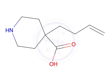 Chemical structure of 4-(But-3-en-1-yl)piperidine-4-carboxylic acid
