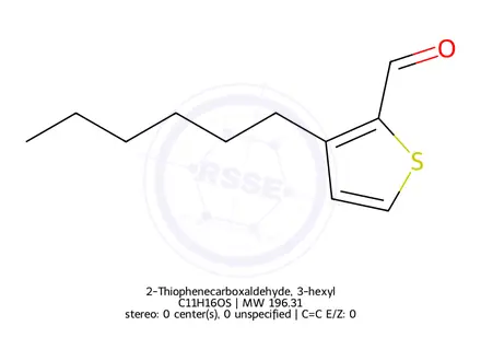 Chemical structure of 2-Thiophenecarboxaldehyde, 3-hexyl-