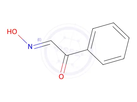 Chemical structure of omega-(hydroxyimino)acetophenone