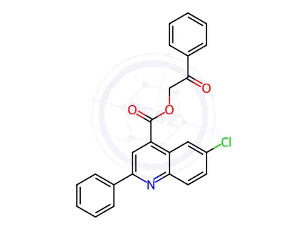Chemical structure of 2-Oxo-2-phenylethyl 6-chloro-2-phenylquinoline-4-carboxylate