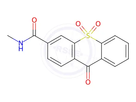 Chemical structure of n-Methyl-9-oxo-9h-thioxanthene-3-carboxamide 10,10-dioxide