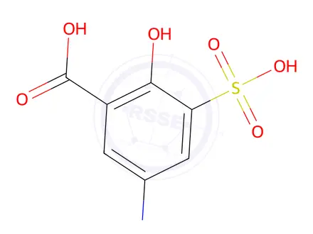 Chemical structure of 5-Amino-2-hydroxy-3-sulfobenzoic acid