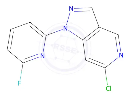 Chemical structure of 6-Chloro-1-(6-fluoropyridin-2-yl)-1H-pyrazolo[4,3-c]pyridine
