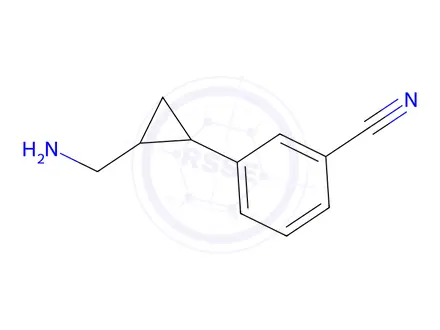 Chemical structure of 3-(2-(Aminomethyl)cyclopropyl)benzonitrile