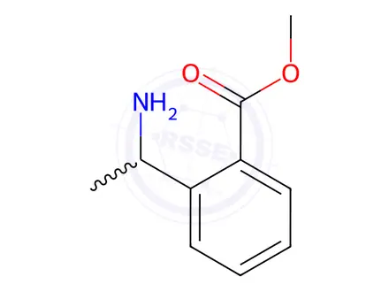 Chemical structure of Benzoic acid, 2-(1-aminoethyl)-, methyl ester