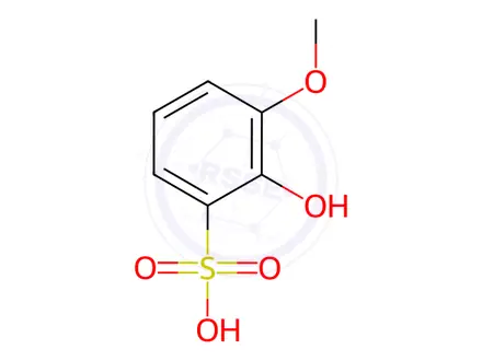 Chemical structure of 2-Hydroxy-3-methoxybenzenesulfonic Acid