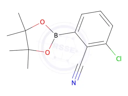 Chemical structure of 3-Chloro-2-cyanobenzeneboronic acid pinacol ester, 97%
