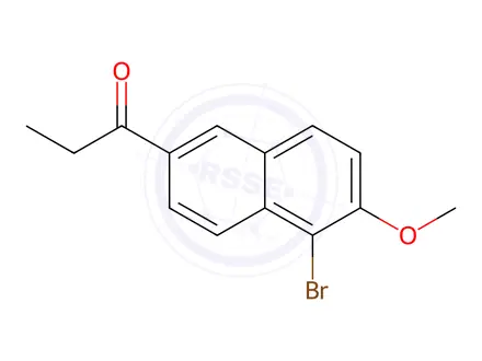 Chemical structure of 1-(5-Bromo-6-methoxy-2-naphthyl)-1-propanone