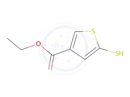 Chemical structure of ethyl 5-sulfanylthiophene-3-carboxylate
