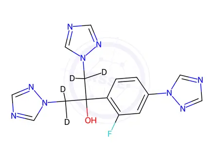 Chemical structure of Fluconazole Impurity 2-d4 (Fluconazole EP Impurity B-d4)