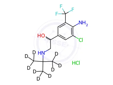 Chemical structure of Mabuterol-D9 hydrochloride