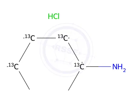 Chemical structure of Aniline-13C6 Hydrochloride