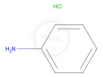Chemical structure of Benzenamine, diazotized, coupled with aniline, condensation products, hydrochlorides