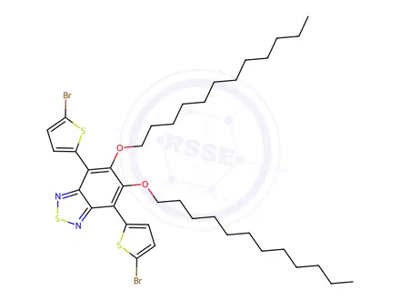 Chemical structure of 4,7-Bis(5-bromothiophen-2-yl)-5,6-bis(dodecyloxy)benzo[c][1,2,5]thiadiazole