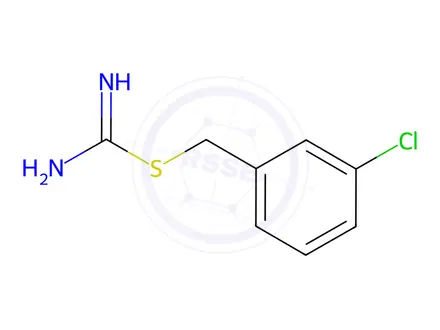 Chemical structure of 3-chlorobenzyl carbamimidothioate
