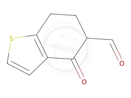 Chemical structure of 4-Oxo-4,5,6,7-tetrahydrobenzo[b]thiophene-5-carbaldehyde