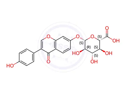 Chemical structure of Daidzein-7-O-glucuronide