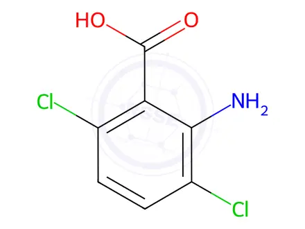 Chemical structure of 2-Amino-3,6-dichlorobenzoic Acid