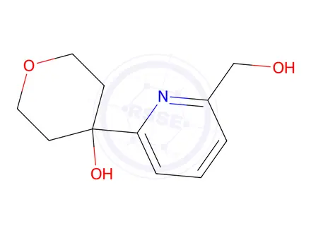 Chemical structure of 4-(6-(Hydroxymethyl)pyridin-2-yl)tetrahydro-2H-pyran-4-ol