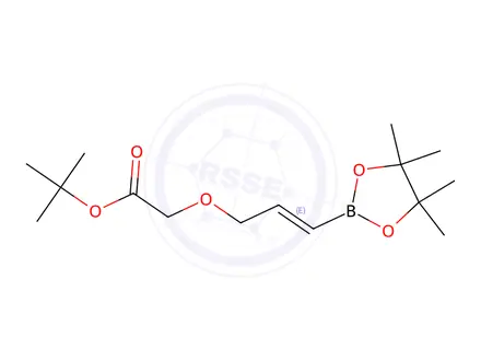 Chemical structure of (E)-tert-Butyl 2-((3-(4,4,5,5-tetramethyl-1,3,2-dioxaborolan-2-yl)allyl)oxy)acetate