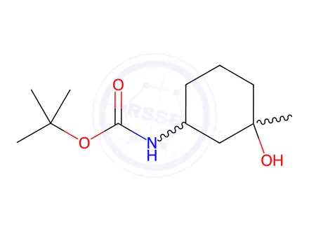 Chemical structure of Carbamic acid, N-(3-hydroxy-3-methylcyclohexyl)-, 1,1-dimethylethyl ester