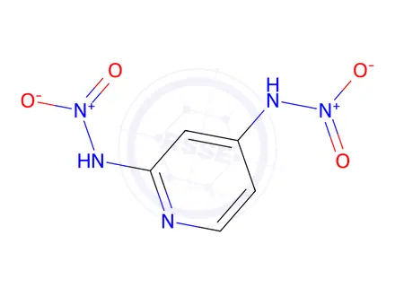 Chemical structure of 2,4-Pyridinediamine,N,N-dinitro-(9CI)