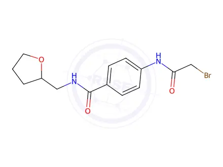 Chemical structure of 4-[(2-Bromoacetyl)amino]-N-(tetrahydro-2-furanylmethyl)benzamide