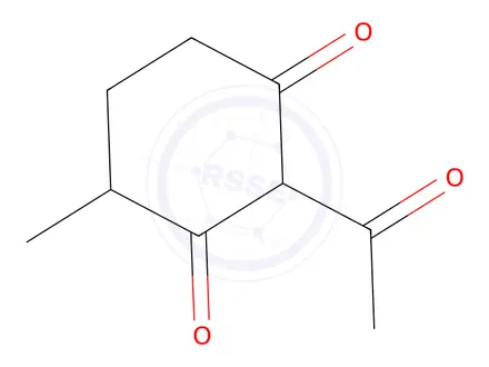 Chemical structure of 1,3-Cyclohexanedione, 2-acetyl-4-methyl-(9CI)