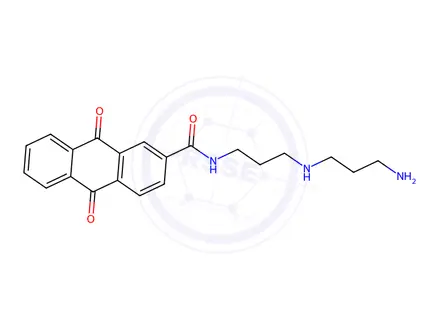 Chemical structure of N-[3-(3-aminopropylamino)propyl]-9,10-dioxo-anthracene-2-carboxamide