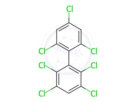 Chemical structure of 2,2',3,4',5,6,6'-Heptachlorobiphenyl