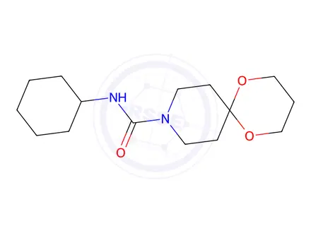 Chemical structure of N-Cyclohexyl-1,5-dioxa-9-azaspiro[5.5]undecane-9-carboxamide