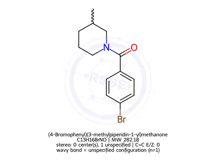 Chemical structure of (4-Bromophenyl)(3-methylpiperidin-1-yl)methanone