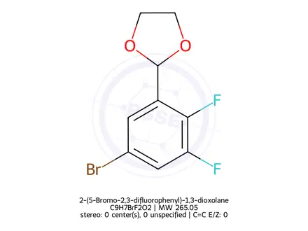 Chemical structure of 2-(5-Bromo-2,3-difluorophenyl)-1,3-dioxolane