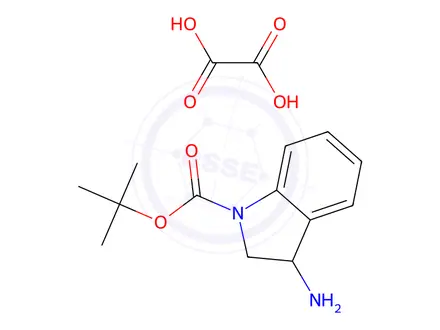 Chemical structure of tert-Butyl 3-aminoindoline-1-carboxylate oxalate