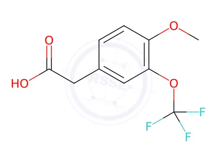 Chemical structure of 4-Methoxy-3-(trifluoromethoxy)phenylacetic acid
