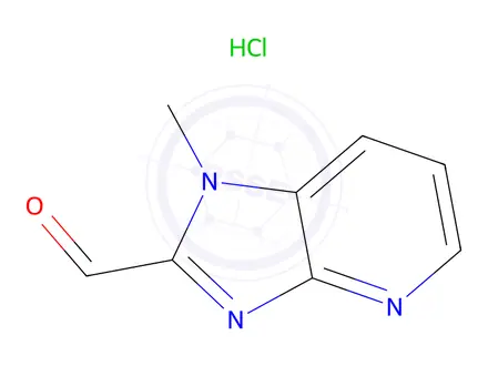 Chemical structure of 1-Methyl-1H-imidazo[4,5-b]pyridine-2-carbaldehyde hydrochloride