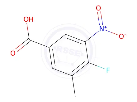 Chemical structure of 4-fluoro-3-methyl-5-nitrobenzoic acid