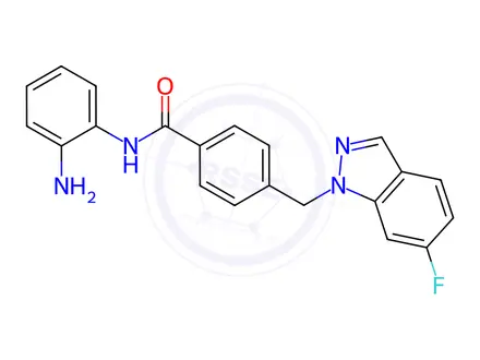 Chemical structure of N-(2-Aminophenyl)-4-((6-fluoro-1H-indazol-1-yl)methyl)benzamide