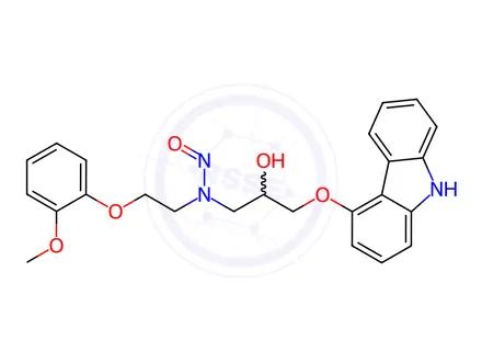 Chemical structure of N-Nitroso Carvedilol