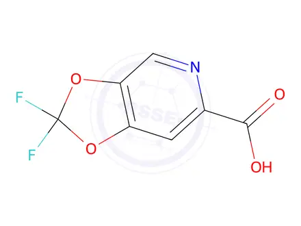 Chemical structure of 2,2-Difluoro-[1,3]dioxolo[4,5-c]pyridine-6-carboxylic acid