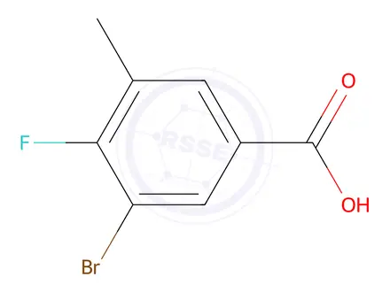 Chemical structure of 3-Bromo-4-fluoro-5-methylbenzoic acid