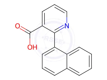 Chemical structure of 2-(Naphthalen-1-yl)nicotinic acid