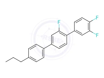 Chemical structure of 2',3,4-Trifluoro-4''-propyl-1,1':4',1''-terphenyl
