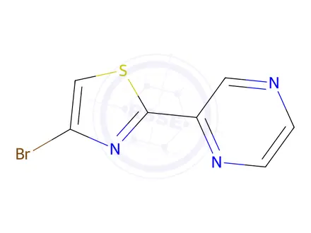 Chemical structure of 4-Bromo-2-(pyrazin-2-yl)thiazole