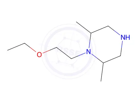 Chemical structure of 1-(2-Ethoxyethyl)-2,6-dimethylpiperazine
