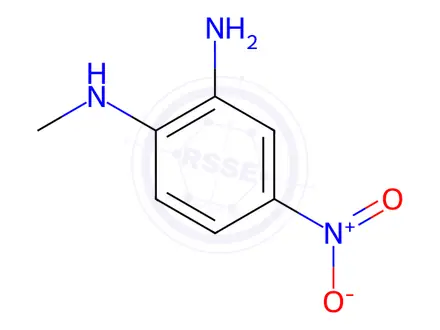 Chemical structure of N-Methyl-2-amino-4-nitroaniline