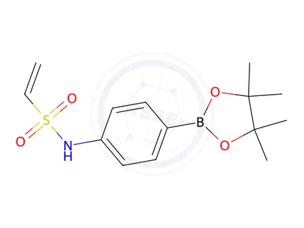 Chemical structure of Ethenesulfonic acid [4-(4,4,5,5-tetramethyl-[1,3,2]dioxaborolan-2-yl)-phenyl]amide